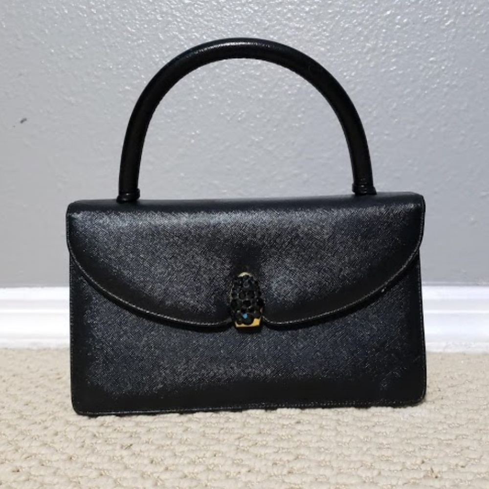 SOLD VINTAGE 1950'S Prestige Leather Box Purse - Picture 1 of 8
